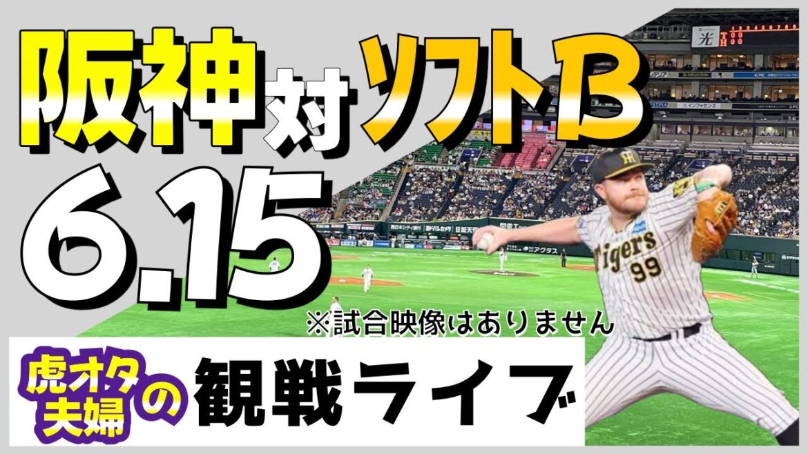 【阪神 観戦ライブ】6/15 阪神タイガース 対 福岡ソフトバンクホークス  虎オタ夫婦による実況応援ライブ配信