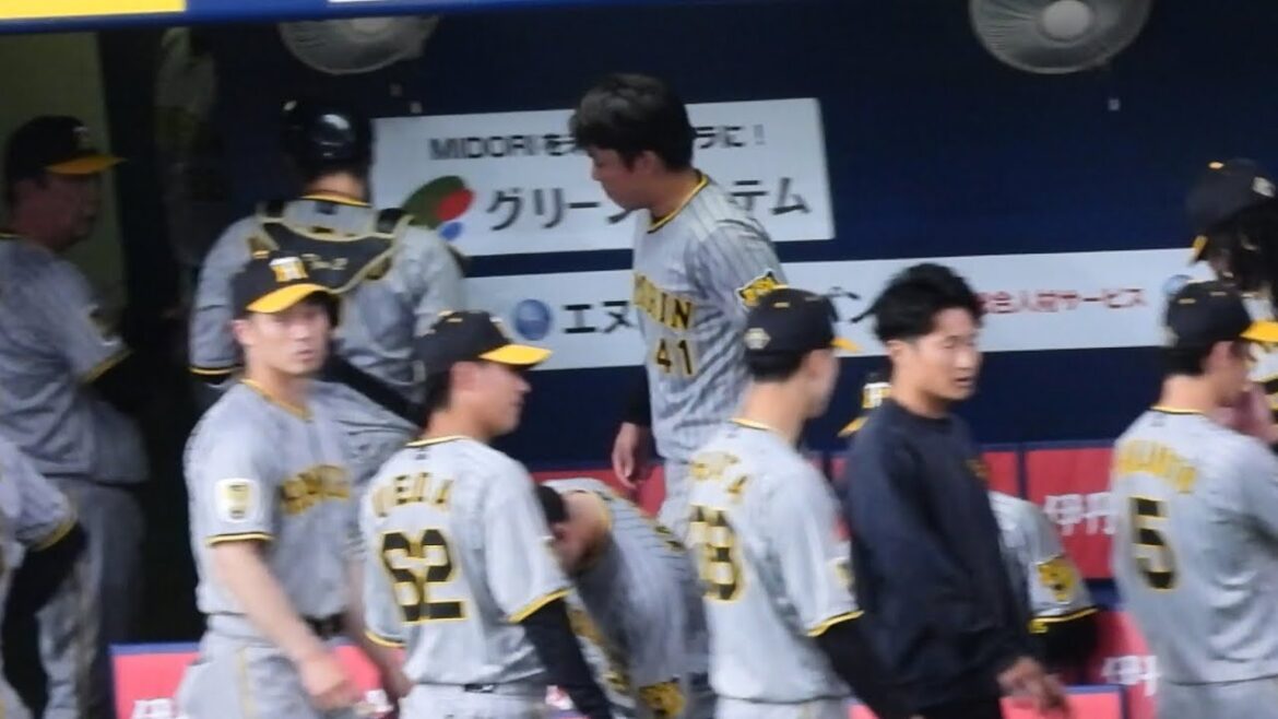 【自分にブチギレ】今宵もムエンゴ地獄…先制点献上してしまった村上頌樹。ベンチに戻って帽子を体に叩きつけて怒りを露わにする 2024.6.11