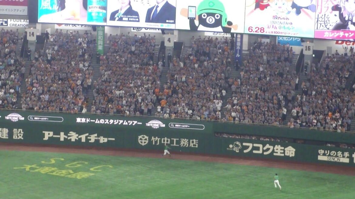 巨人 長野久義 2点タイムリーツーベースヒット　巨人 vs ヤクルト　2024年6月21日(金) 東京ドーム