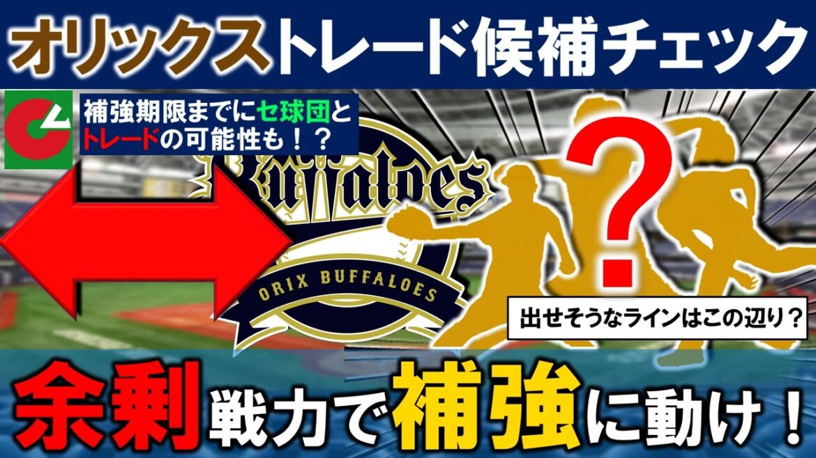 先発投手が溢れすぎている！？【オリックストレード候補チェック】あまり１軍で起用の無い、余剰戦力で交流戦後の補強に動け！！１１球団が注目するがバファローズが出せそうなラインはこの辺りに！？