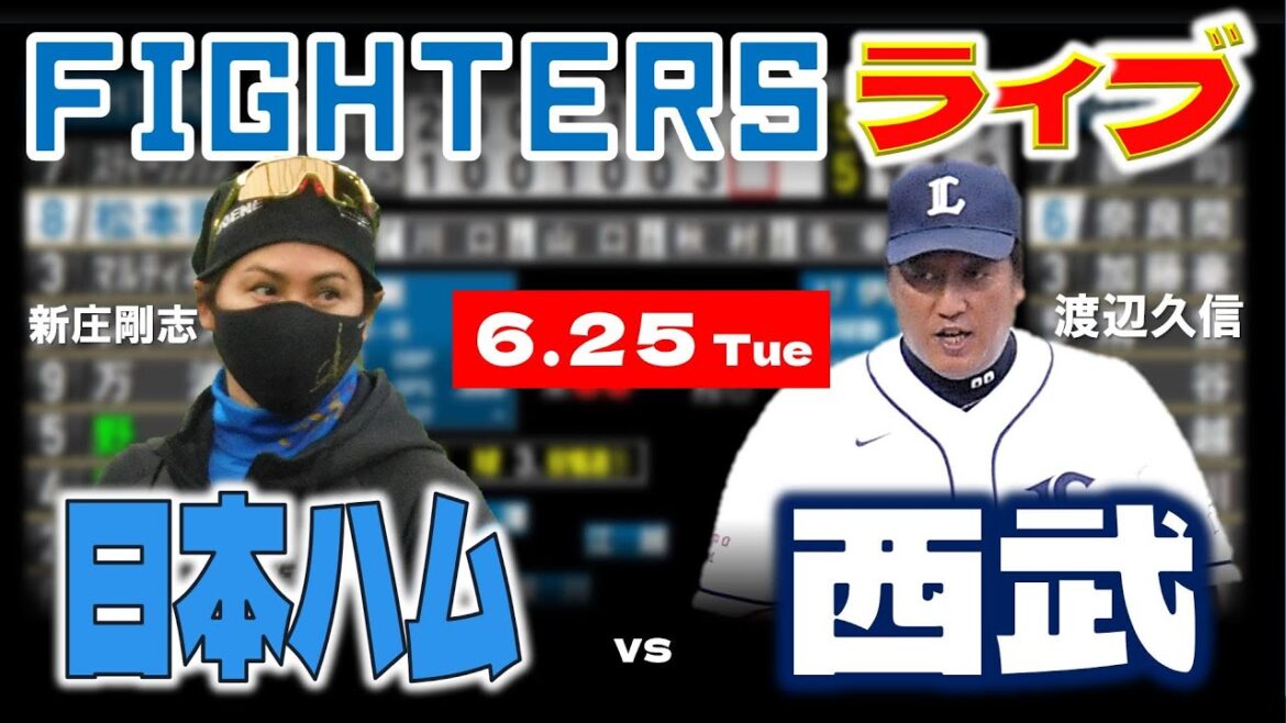 【日ハムライブ】2024年6月25日   北海道日本ハムファイターズ vs 埼玉西武ライオンズ  ＠ベルーナドーム データ解説実況LIVE