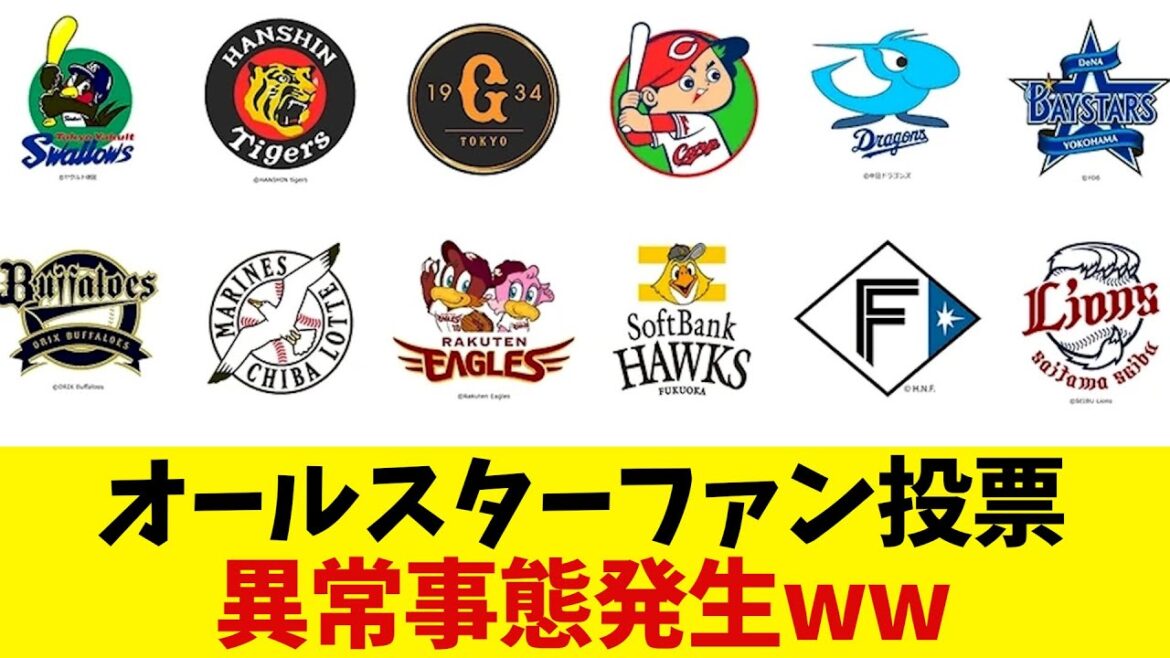 オールスターファン投票で異常事態発生wwwwwww【野球情報】【2ch 5ch】【なんJ なんG反応】