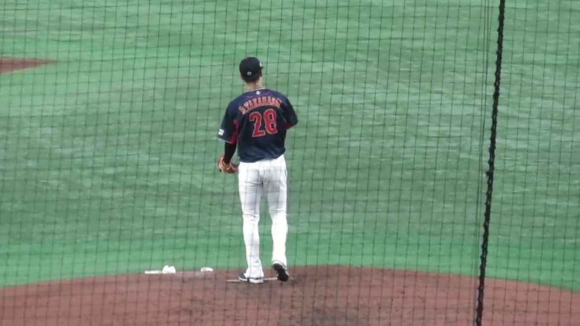 【WBC】高橋宏斗投手　投球練習　東京ドーム　侍ジャパン　日本対オーストラリア