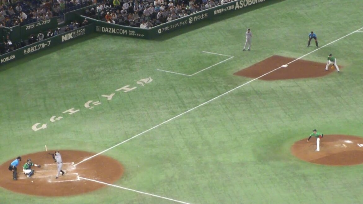 巨人 吉川尚輝 デッドボール　巨人 vs ヤクルト　2024年6月21日(金) 東京ドーム