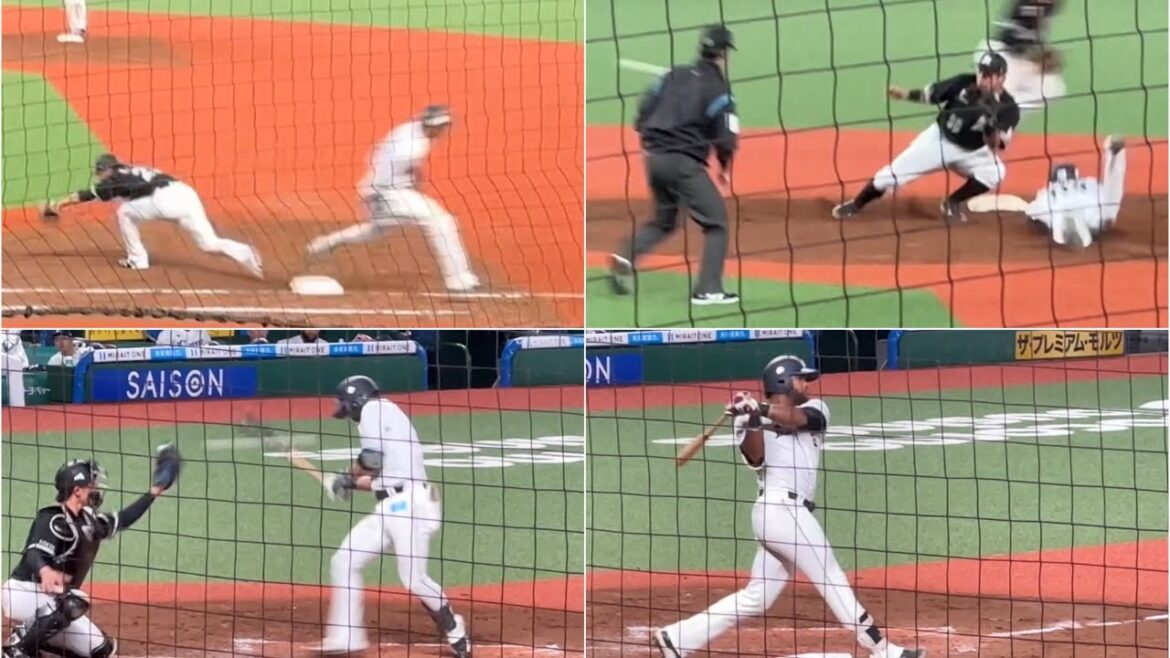 【5回裏 同点！】モンテル セーフティバント→盗塁成功、外崎デッドボール→コルデロ ライト前タイムリー【西武vs ロッテ】2024/6/21ファーム