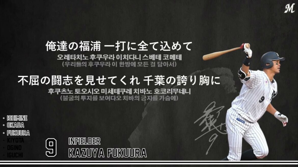이시미네・오카다・후쿠우라・키요타・오기노・이구치(응원가) / 伊志嶺・岡田・福浦・清田・荻野貴・井口(応援歌)