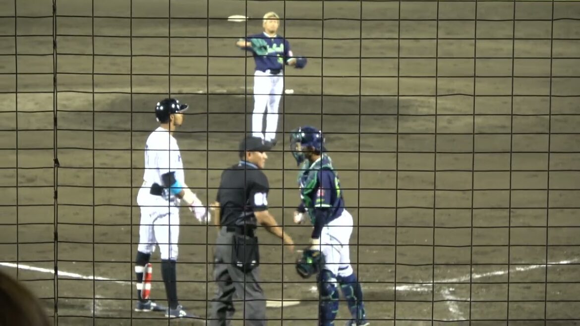 くふうハヤテベンチャーズ ジェリソンバスケス選手 第4打席 空振り三振も振り逃げで出塁 VS 東京ヤクルトスワローズ 田口麗斗投手 2024/5/14 草薙球場