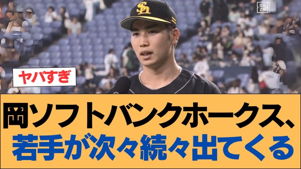 【ホークス】岡ソフトバンクホークス、若手が次々続々出てくる【ソフトバンクホークス】#ソフトバンクホークス #ソフトバンク #ホークス #プロ野球ニュース