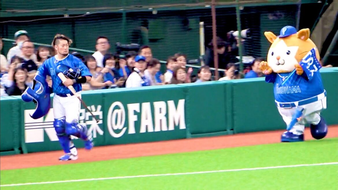スタメンマスクで忙しんだよw スターマンのお遊びに付き合ってあげる戸柱w 横浜DeNAベイスターズ 2024/6/14