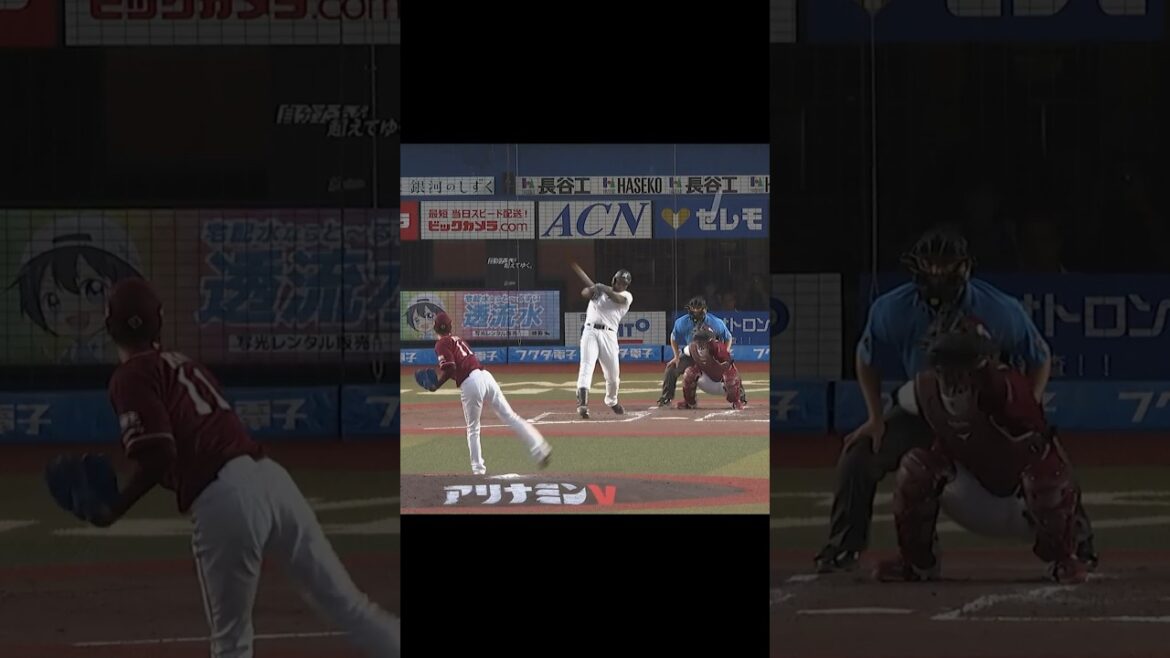 方向は関係なし！ポランコ選手の2打席連続弾！#chibalotte