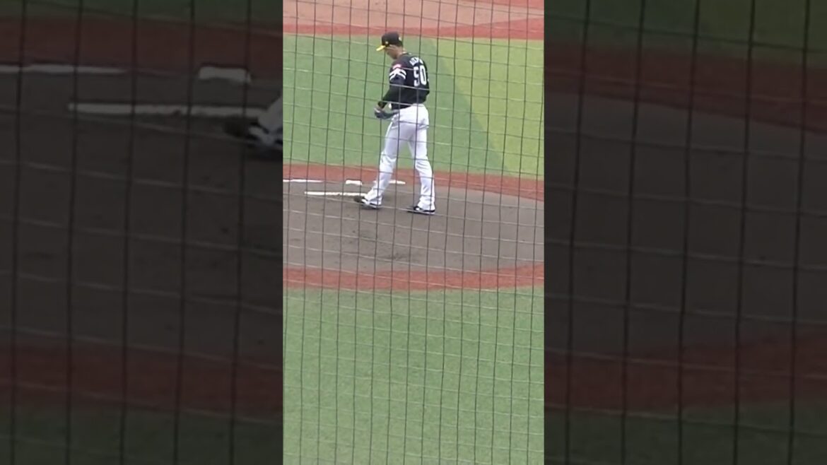 ソフトバンク板東 湧梧の投球フォーム（2024年3月8日 オープン戦 千葉ロッテマリーンズ対 福岡ソフトバンクホークス）