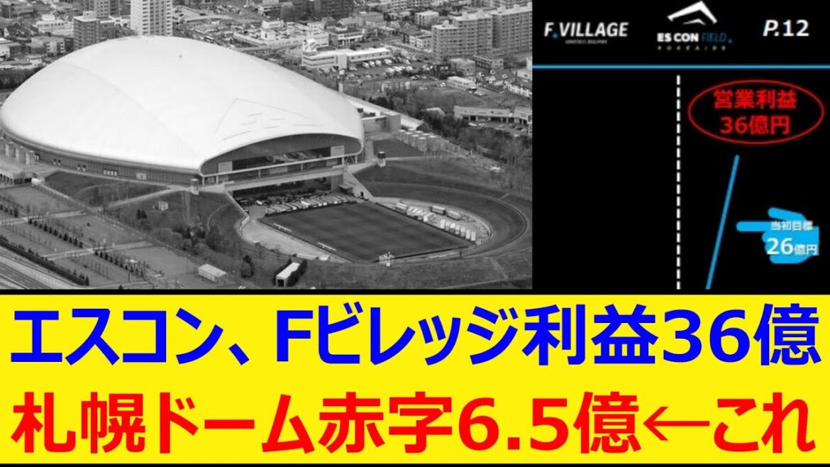 エスコン、Fビレッジ利益36億、札幌ドーム赤字6.5億←これ【プロ野球、なんJ、なんG反応】【5ch、2chまとめ】【北海道日本ハムファイターズ、日ハム、エスコンフィールド北海道、コンサドーレ札幌】 エスコン、Fビレッジ利益36億、札幌ドーム赤字6.5億←これ【プロ野球、なんJ、なんG反応】【5ch、2chまとめ】【北海道日本ハムファイターズ、日ハム、エスコンフィールド北海道、コンサドーレ札幌】