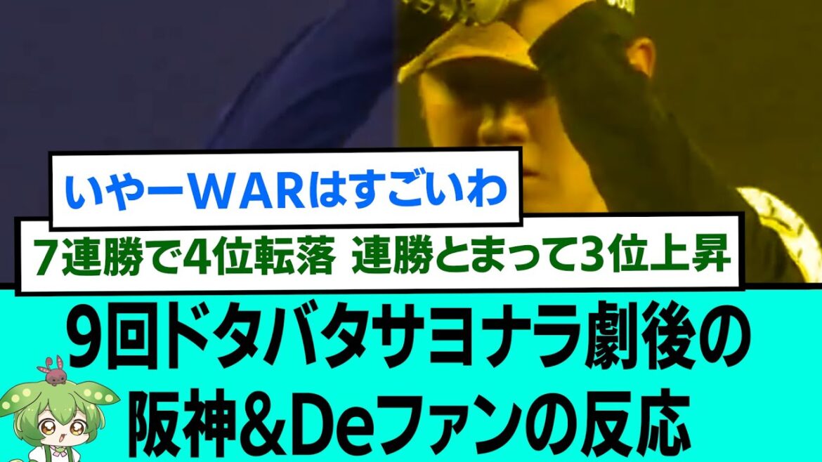 9回ドタバタサヨナラ劇後の阪神&Deファンの反応【阪神タイガース/プロ野球/なんJ2ch5chスレまとめ/セリーグ/小幡竜平サヨナラタイムリー/石井大智/西勇輝/2024年6月21日】
