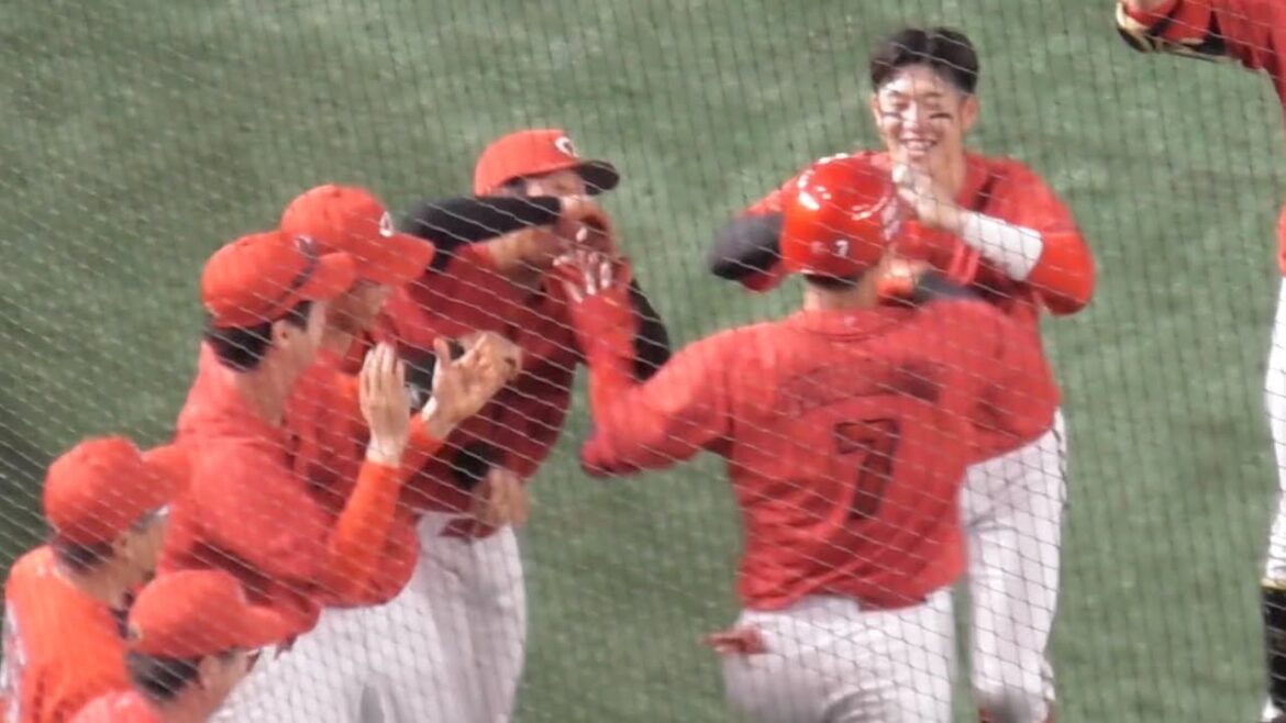 5回、堂林翔太がレフトへ今シーズン第一号となるホームラン！2024年6月28日