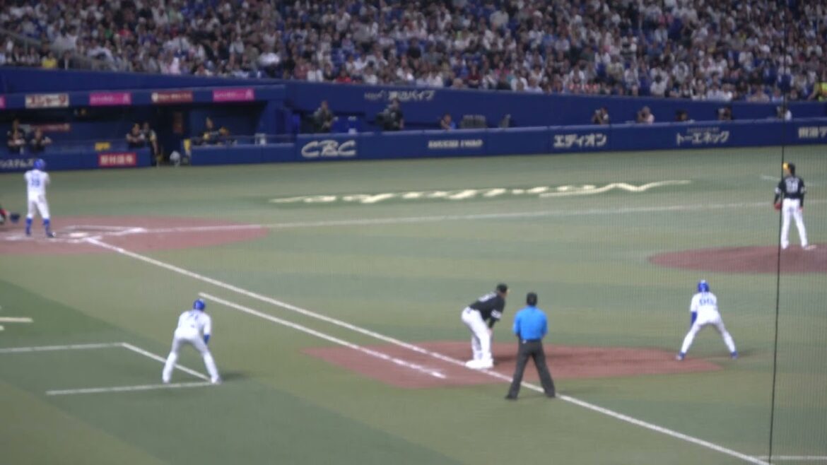 中日ドラゴンズ 宇佐見真吾選手 レフト線へのツーベースヒット 二塁打 第3打席 VS 福岡ソフトバンクホークス 2024/6/6