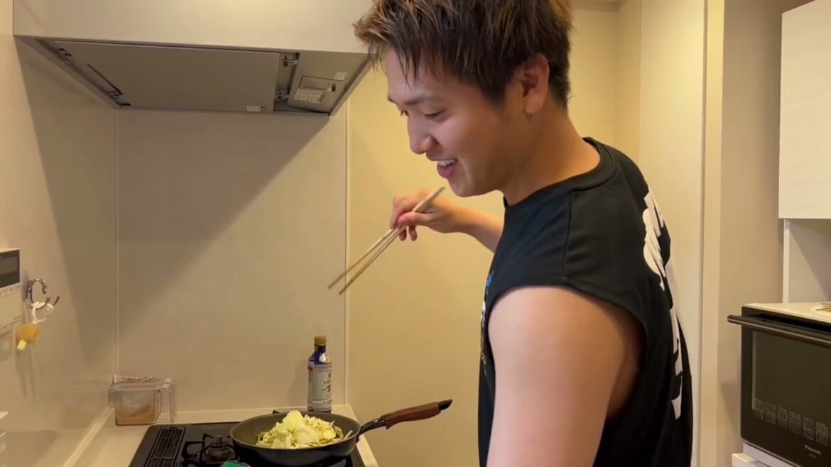 野菜炒めとホタテサラダ