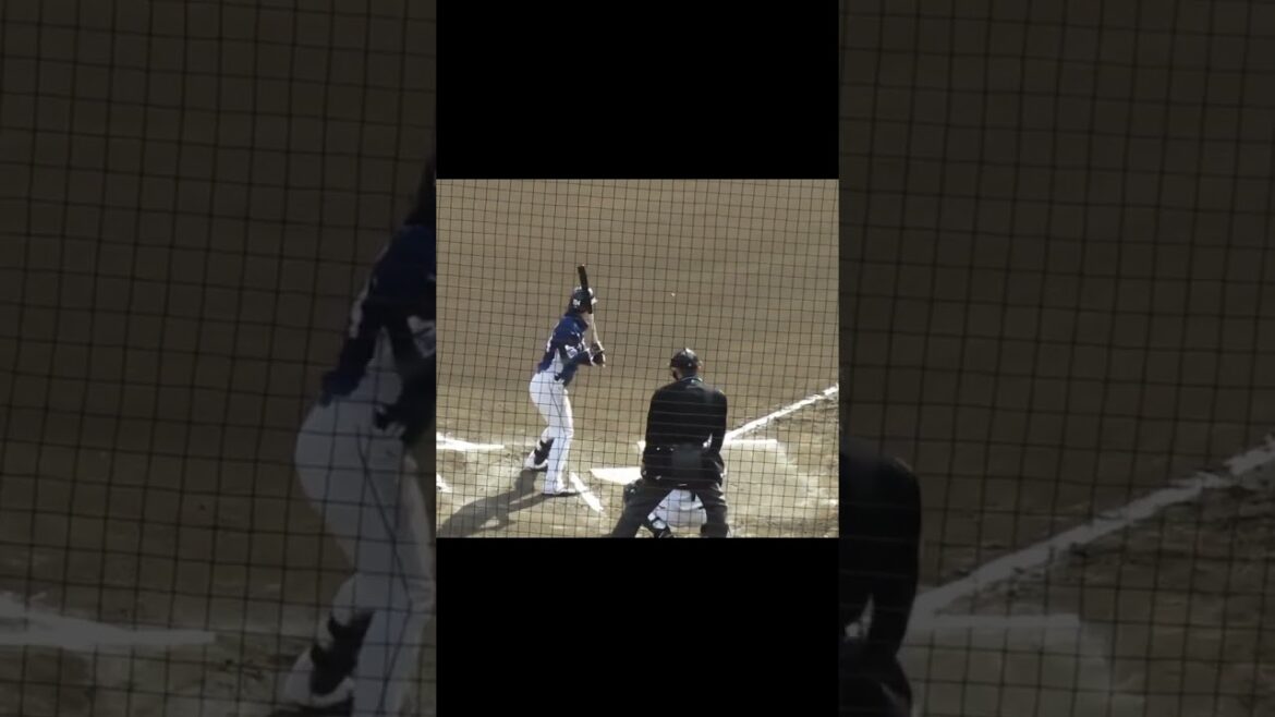 ライオンズ川野涼多バッティングフォーム［読売ジャイアンツ対 西武ライオンズ 2軍 2024年3月10日］