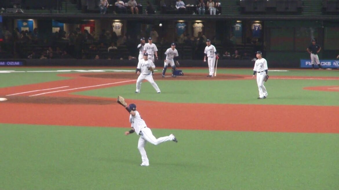 埼玉西武ライオンズ 外野の守備練習の様子　西川愛也51、長谷川信哉63、岸潤一郎68、奥村光一75　西武 vs 日本ハム　2024年6月25日(火)　ベルーナドーム