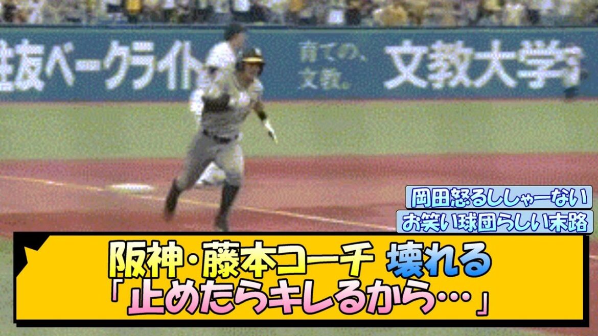 阪神・藤本コーチ 壊れる「止めたらキレるから…」【なんJ/2ch/5ch/ネット 反応 まとめ/阪神タイガース/岡田監督/佐藤輝明】