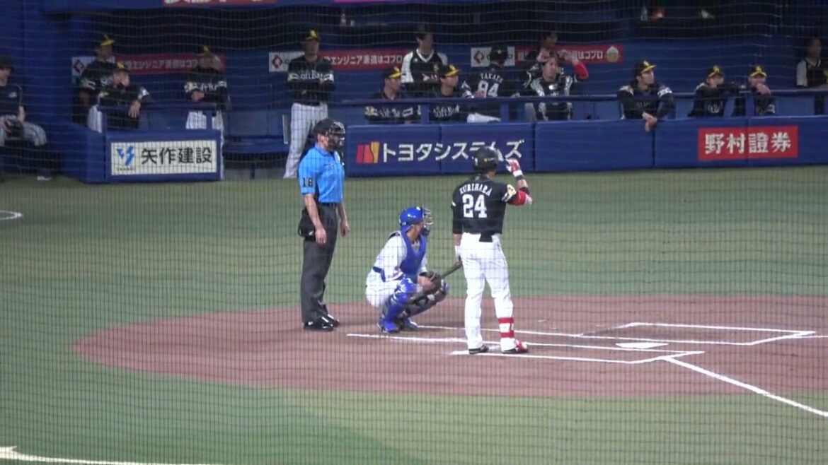福岡ソフトバンクホークス 栗原陵矢選手 第1打席 空振り三振 VS 中日ドラゴンズ 2024/6/6