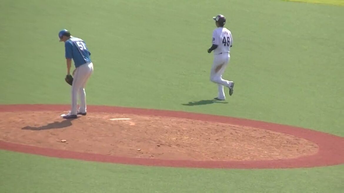 ヤクルト澤井廉を打ち取る日ハム石川直也（2024年6月14日 ヤクルトスワローズ対 日本ハムファイターズ）