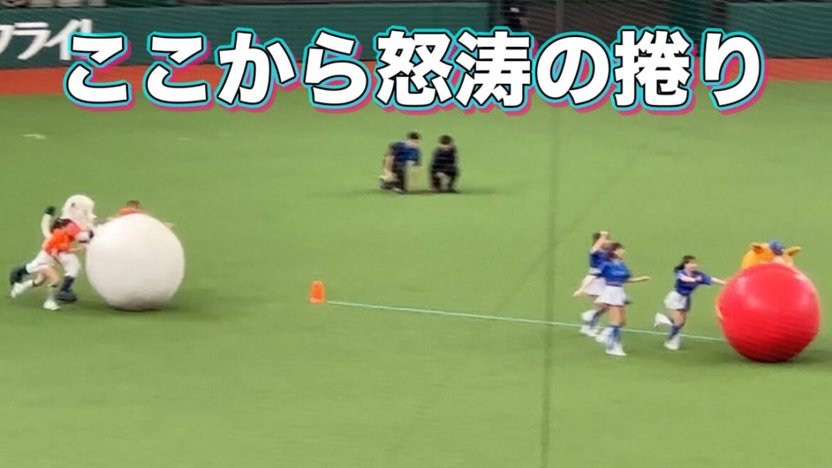 【DB.スターマンを子供扱い】レオ 一気の捲り！ パフォーマー交流戦 大玉転がし２日目【西武vs DeNA】2024/6/15 セパ交流戦17戦目