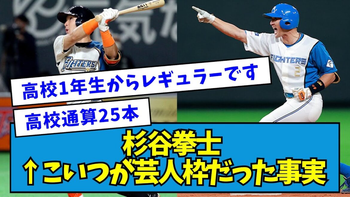 【なぜ】杉谷拳士 (名門帝京で1年夏からショートのレギュラー高校通算25本)←こいつが芸人枠だった事実【なんJ反応】