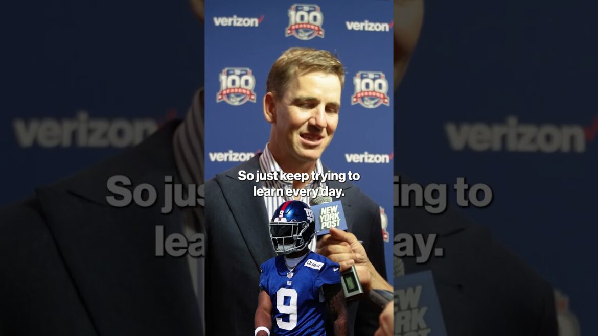 Eli Manning shares advice to Giants rookie WR Malik Nabers #shorts