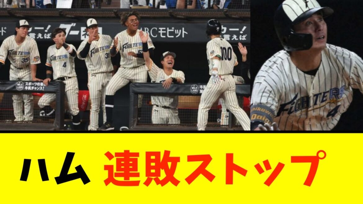 日本ハム、やっと連敗ストップ 日本ハム、やっと連敗ストップ