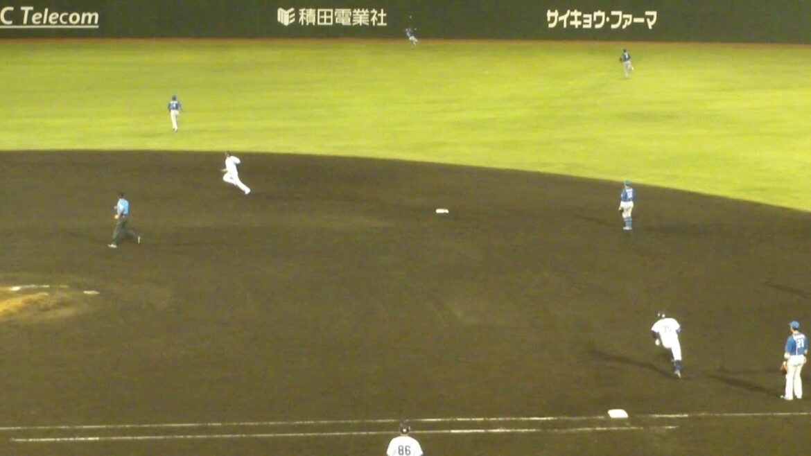 日本ハム 五十幡亮汰のファインプレーで試合終了　西武 2 - 2 日本ハム　2024年6月26日(水) 県営大宮球場