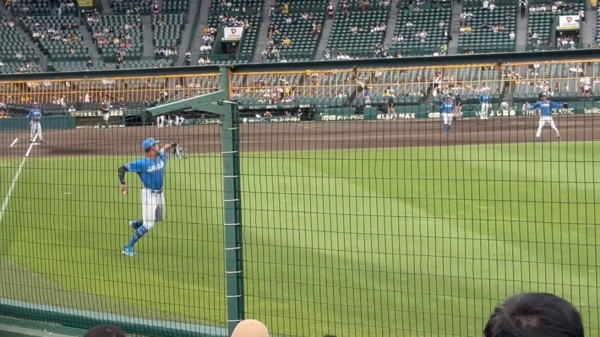 【万波の肩】万波中正のレーザービーム 4連発　阪神甲子園球場