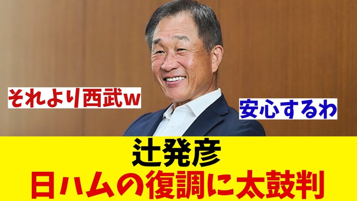 辻発彦　日本ハムの急失速も必ず上がってくる！！！【野球情報】【2ch 5ch】【なんJ なんG反応】【野球スレ】
