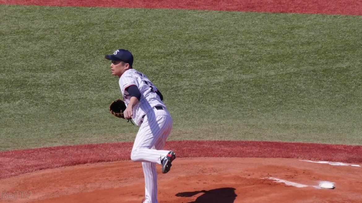 東京ヤクルトスワローズ 石川雅規 投球フォーム（スローモーション）2017.3.17
