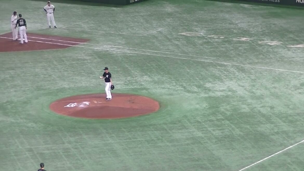 門脇誠を見逃し三振にとる西野勇士（2024年6月6日 読売ジャイアンツ対 千葉ロッテマリーンズ）