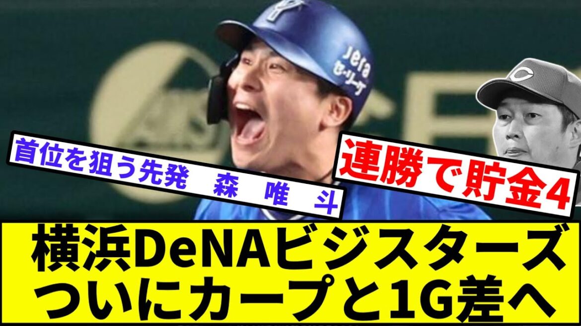【新井さん、イキそう】横浜DeNAビジスターズ、ついに首位と1ゲーム差へ【なんJ反応】【プロ野球反応集】【2chスレ】【1分動画】【5chスレ】【阪神タイガース】【ベイスターズ】【セリーグ】【カープ】