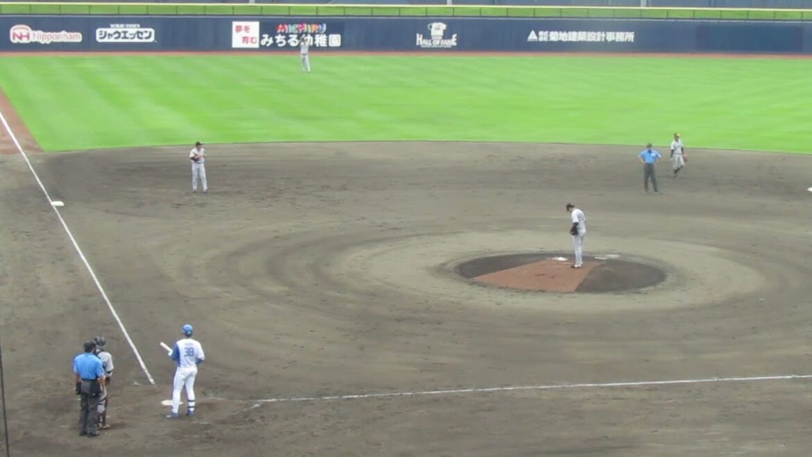 石井一成を抑える堀田賢慎＜日本ハムファイターズ対 読売ジャイアンツ2024年6月25日＞