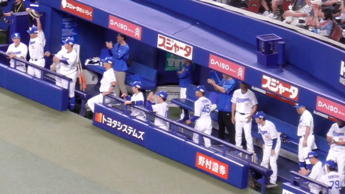 髙橋宏斗　99球完封勝利の瞬間のドラゴンズベンチ　中日ドラゴンズVS広島東洋カープ　2024/07/05
