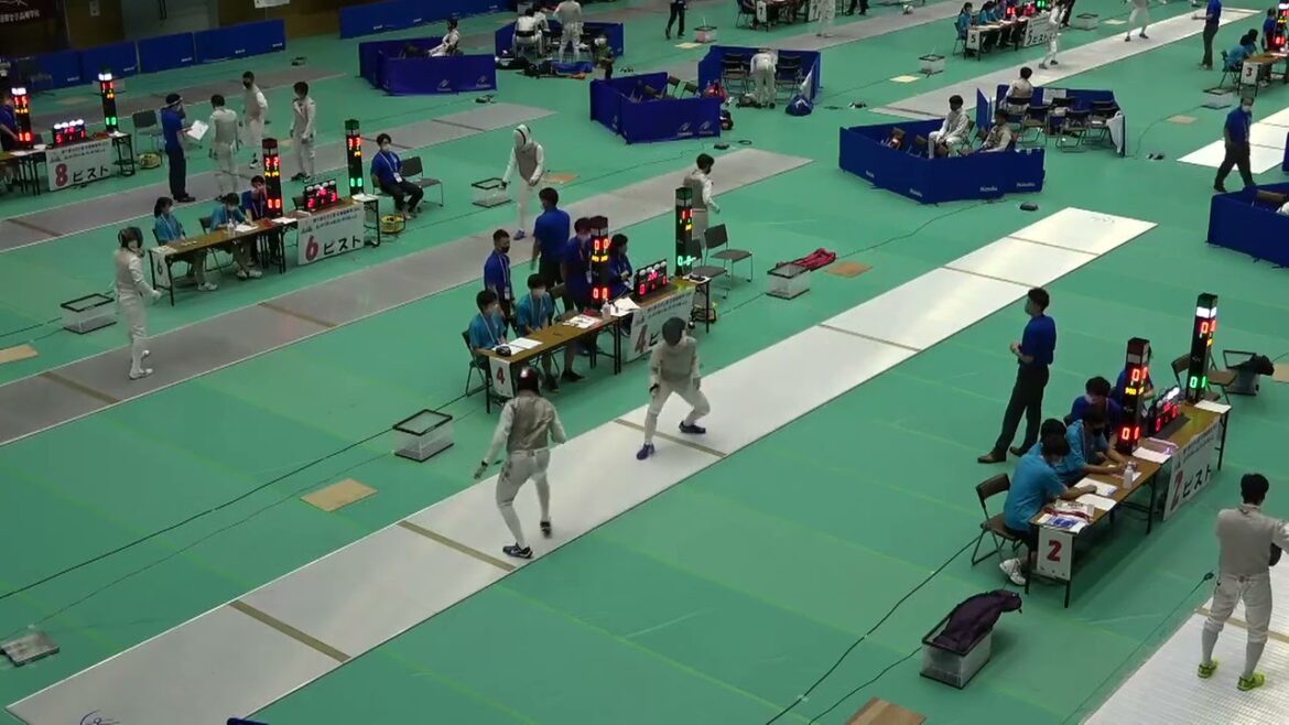 2021年IH フェンシング 男子 フルーレ 予選7プール 安田和真 清風(大阪) vs 山口翔大 翔陽(熊本)