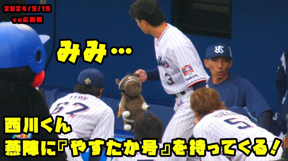 西川くん　燕陣に塩見くんの代役『やすたか号』を持ってくる！　2024/5/15 vs広島