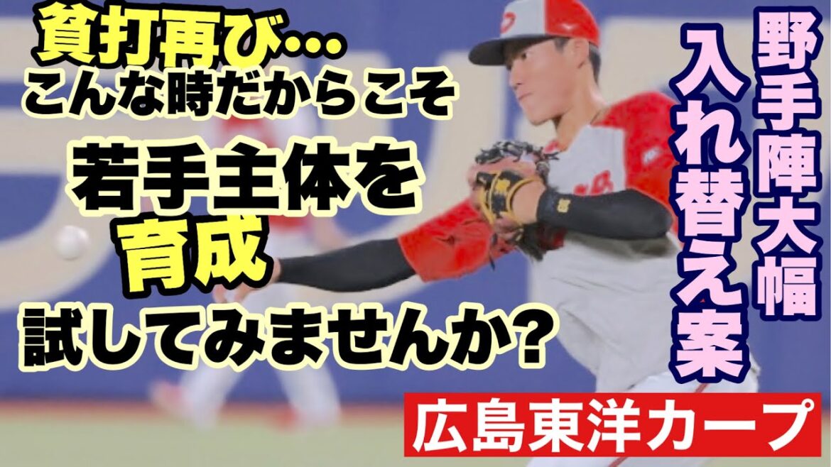 【広島東洋カープ】野手陣入れ替え案　二俣と奨成の活躍に触発されました！　末包が戻るまで若手主体に切り替えませんか？　【二俣翔一】【中村奨成】【松山竜平】【カープ】