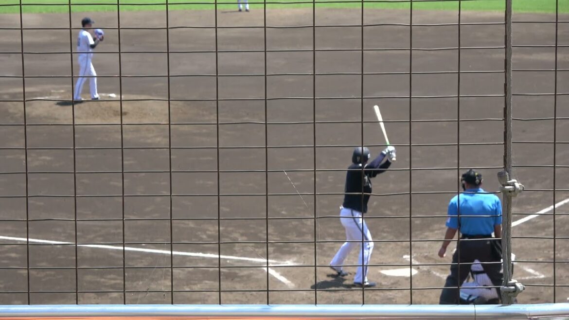 オリックスバファローズ 大城滉二選手 第2打席 サードゴロ VS くふうハヤテベンチャーズ 奥田域太投手 2024/7/4 ちゅーるスタジアム