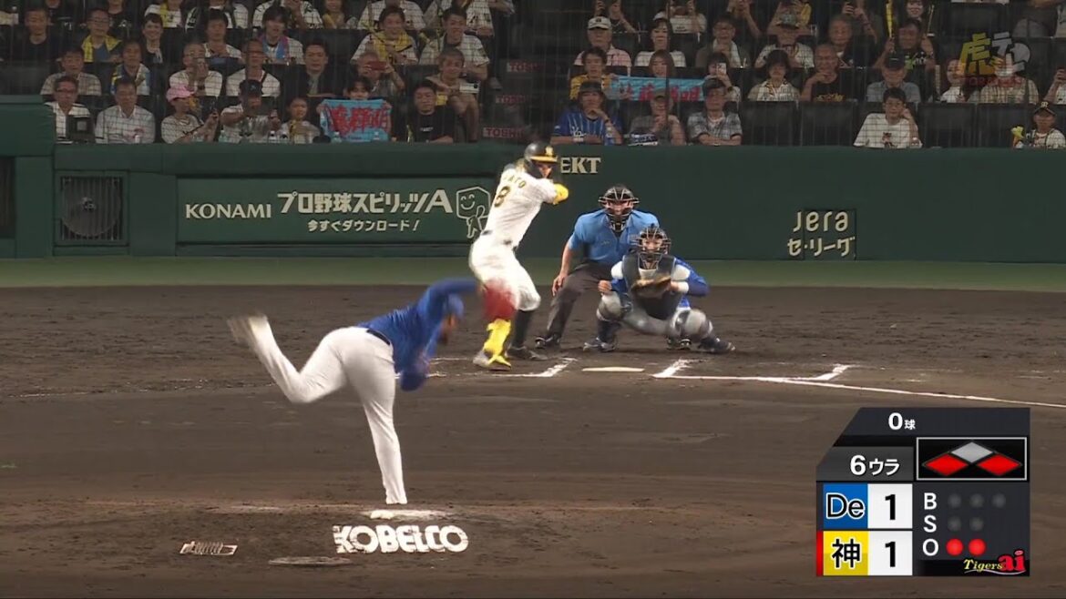 【捉える勇気】6回裏、二死1・3塁から #佐藤輝明 選手がライト前勝ち越しタイムリーヒット！【2024/7/6Ｔ－DB】