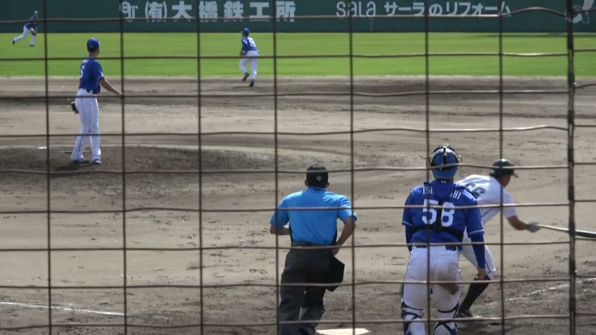 くふうハヤテベンチャーズ 宜保優選手 代打 第1打席 センターフライ VS 中日ドラゴンズ 岩嵜翔投手 2024/6/29 浜松球場