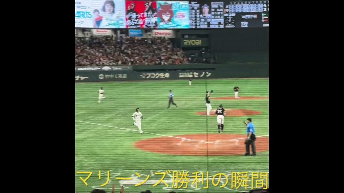 交流戦　対読売巨人軍　守護神益田直也が試合を締める #野球 #マリーンズ #千葉ロッテマリーンズ