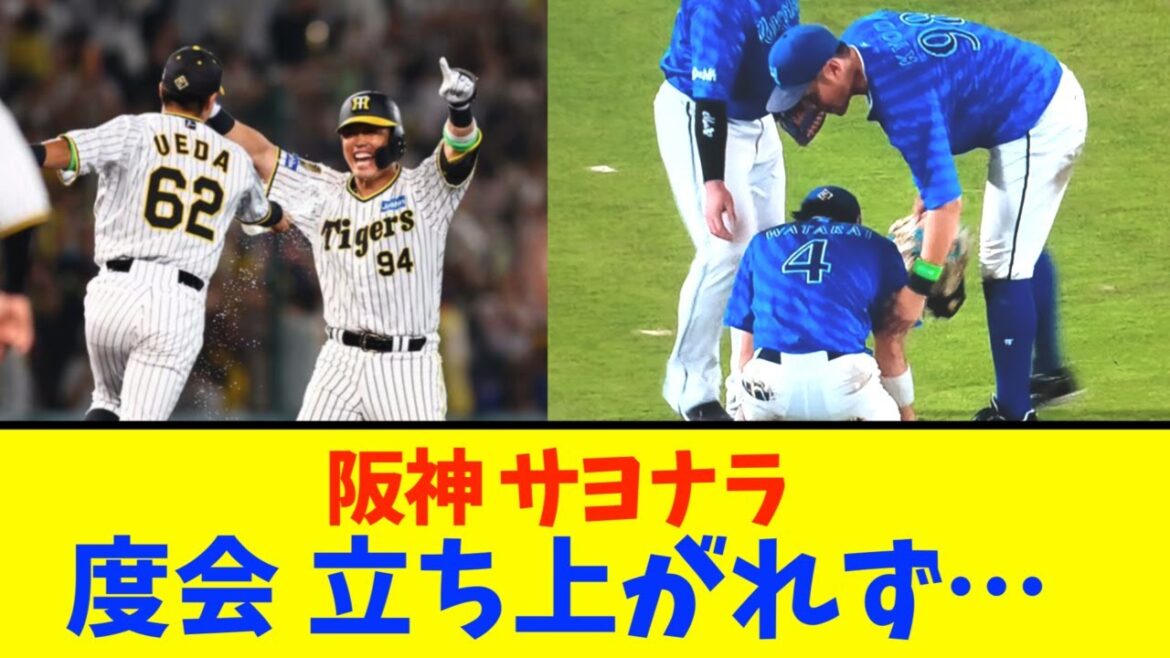 【阪神サヨナラ】DeNA度会、立ち上がれず…