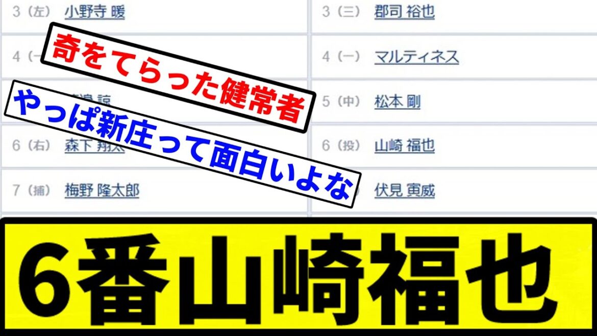 【うおおおお！！】6番山崎福也【プロ野球反応集】【1分動画】