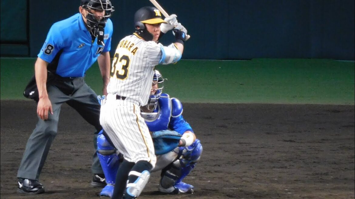 これが糸原健斗 2球で追い込まれてから見極めて四球を選ぶ