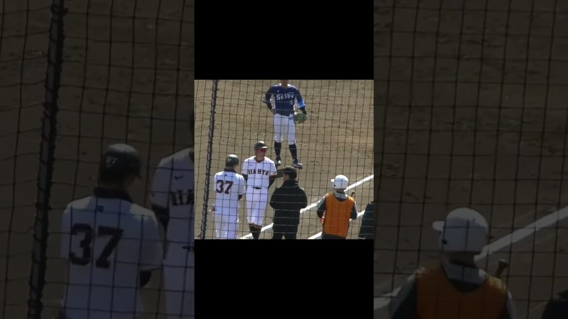 若林晃弘デッドボールでベンチへ一旦下がる【教育リーグ読売ジャイアンツ対 西武ライオンズ2024年3月10日】 #プロ野球