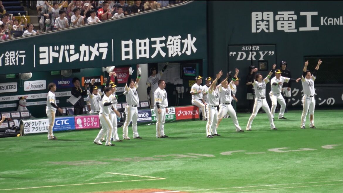 チャンテガッツマンが流れる中🎵ホークス柳町達が決めた!走者一掃のスリーベース‼️球場ベンチが大興奮⚾️2024.7.7⚾️ソフトバンクホークス対楽天