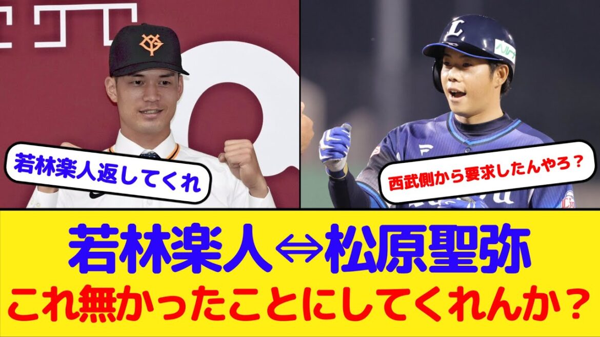 【西武ファン】若林楽人⇔松原聖弥 これ無かったことにしてくれんか？